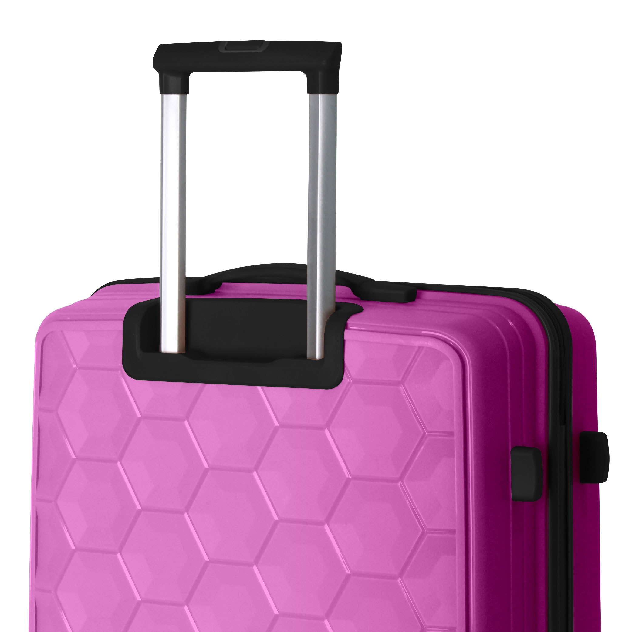 3-Piece Luggage Set Travel Lightweight Suitcases With Rolling Wheels, TSA Lock & Moulded Corner, Carry On Luggages For Business, Trip, (20"/24"/28"), Rose Pink_voghion.com